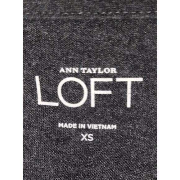 Ann Taylor LOFT Raglan Sleeve Animal Print Top, Gray, Biege, Brown, Sz XS - Picture 5 of 5